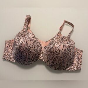 Voglio Pink Floral Lace Underwire Bra Size 44C